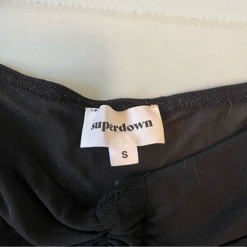 Superdown Revolve Black Mesh Top - image 4